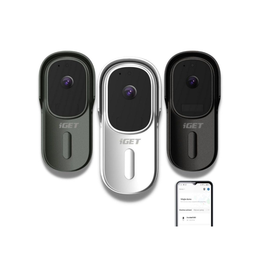 Vídeo timbre con sensor de movimiento Full HD 1080p 5200 mAh IP65 Wi-Fi antracita