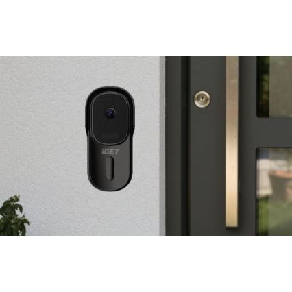 Vídeo timbre con sensor de movimiento Full HD 1080p 5200 mAh IP65 Wi-Fi negro