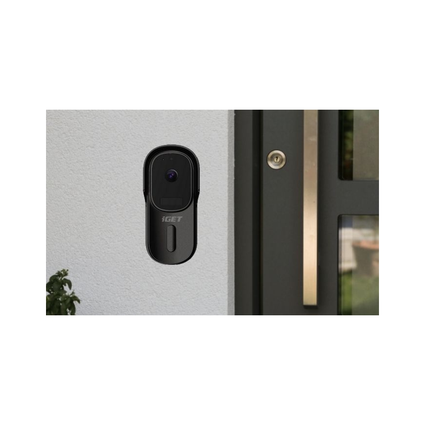 Vídeo timbre con sensor de movimiento Full HD 1080p 5200 mAh IP65 Wi-Fi negro