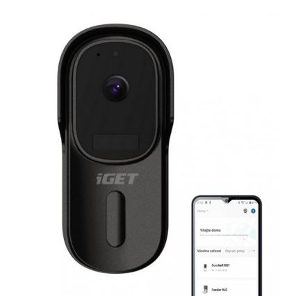 Vídeo timbre con sensor de movimiento Full HD 1080p 5200 mAh IP65 Wi-Fi negro
