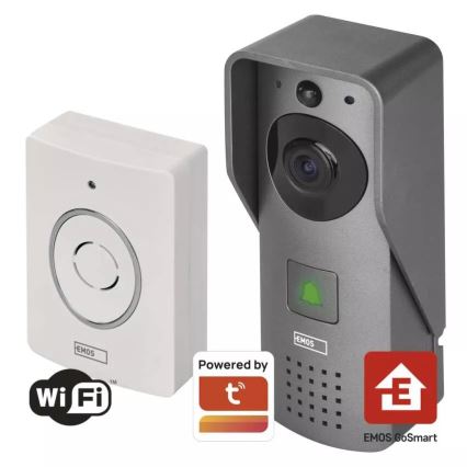 Timbre inalámbrico con vídeo y sensor de movimiento GoSmart 12V/3xAA IP44 Wi-Fi Tuya