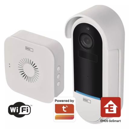 Timbre inalámbrico con vídeo y sensor de movimiento GoSmart 5V 3xAA IP65 Wi-Fi Tuya