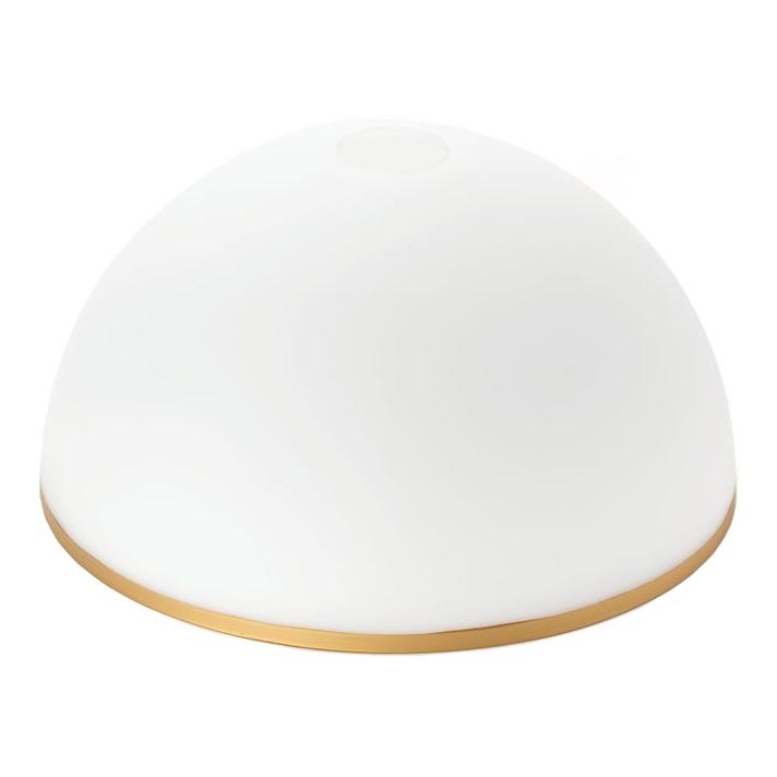 Vidrio de recambio para lámpara de araña y de pie OLD LAMP E27 diá. 30 cm blanco/dorado