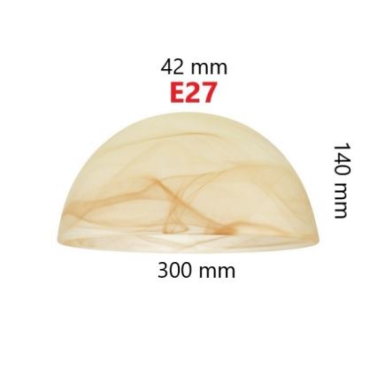 Vidrio de repuesto para lámpara colgante E27 diá. 300x140 mm
