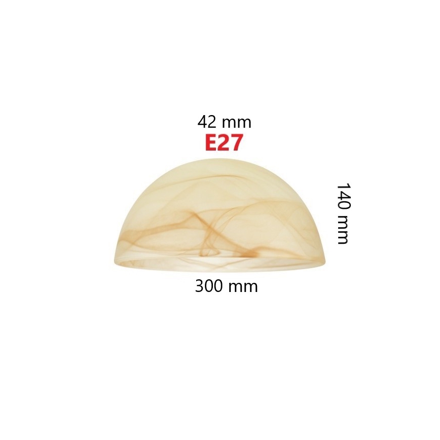 Vidrio de repuesto para lámpara colgante E27 diá. 300x140 mm