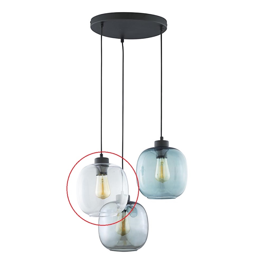 Vidrio de repuesto para lámpara de araña ELIO E27 transparente