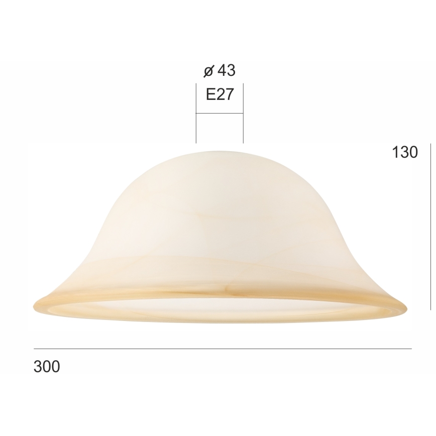 Vidrio de repuesto para lámpara de araña SFERA E27 130x300 mm beige