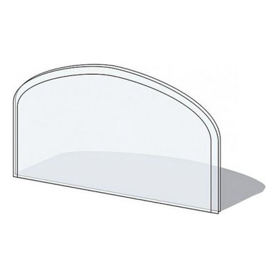 Vidrio para estufa 1000x550x6 mm semicírculo