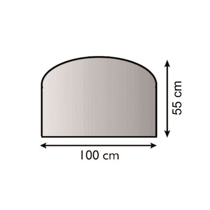 Vidrio para estufa 1000x550x6 mm semicírculo