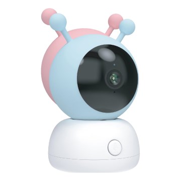 Vigilabebés inteligente con sensor de movimiento 2K, 5 V, Wi‑Fi, rosa/azul