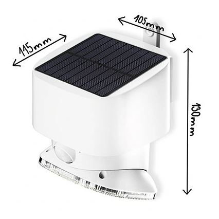 Viking - Aplique solar de pared LED con sensor LED/1W/3,7V IP44 3000/4000K 4000 mAh