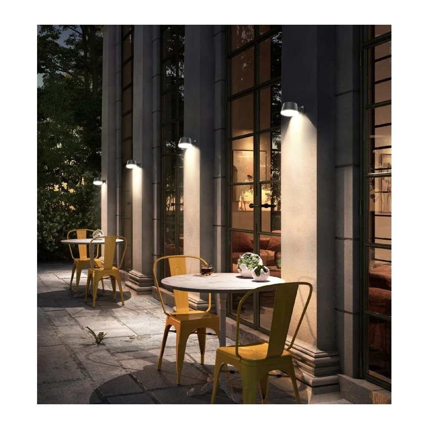 Viking - Aplique solar de pared LED regulable con sensor LED/1W/3,7V IP44 4000K 2000 mAh