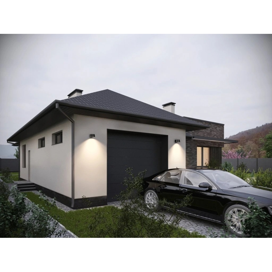 Viking - Aplique solar de pared LED regulable con sensor LED/1W/3,7V IP44 4000K 2000 mAh