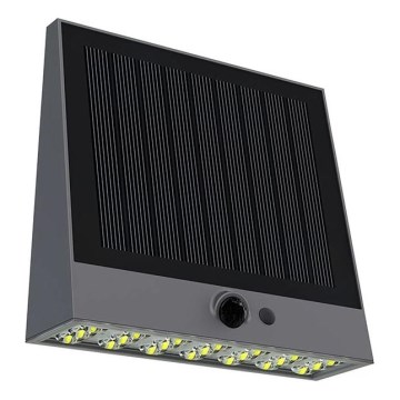 Viking - Aplique solar de pared LED regulable con sensor LED/2W/3,7V IP54 4000K 2000 mAh