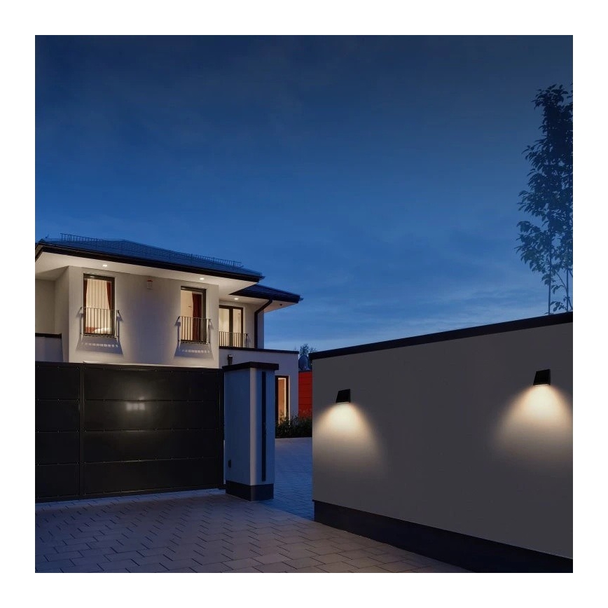 Viking - Aplique solar de pared LED regulable con sensor LED/2W/3,7V IP54 4000K 2000 mAh