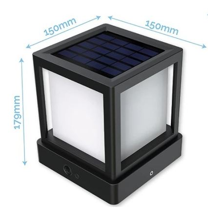 Viking - Lámpara solar LED con sensor LED/1,4W/3,7V IP54 4000K 2000 mAh