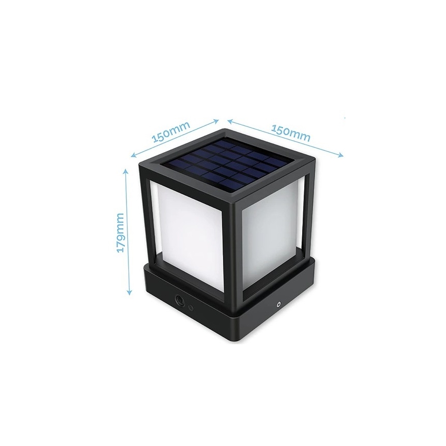 Viking - Lámpara solar LED con sensor LED/1,4W/3,7V IP54 4000K 2000 mAh