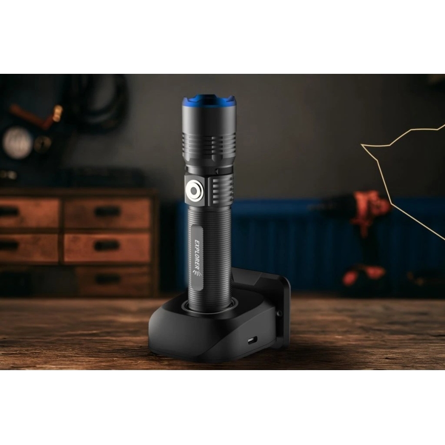 Viking - Linterna LED recargable regulable LED/5V IPX3 600 lm 2600 mAh