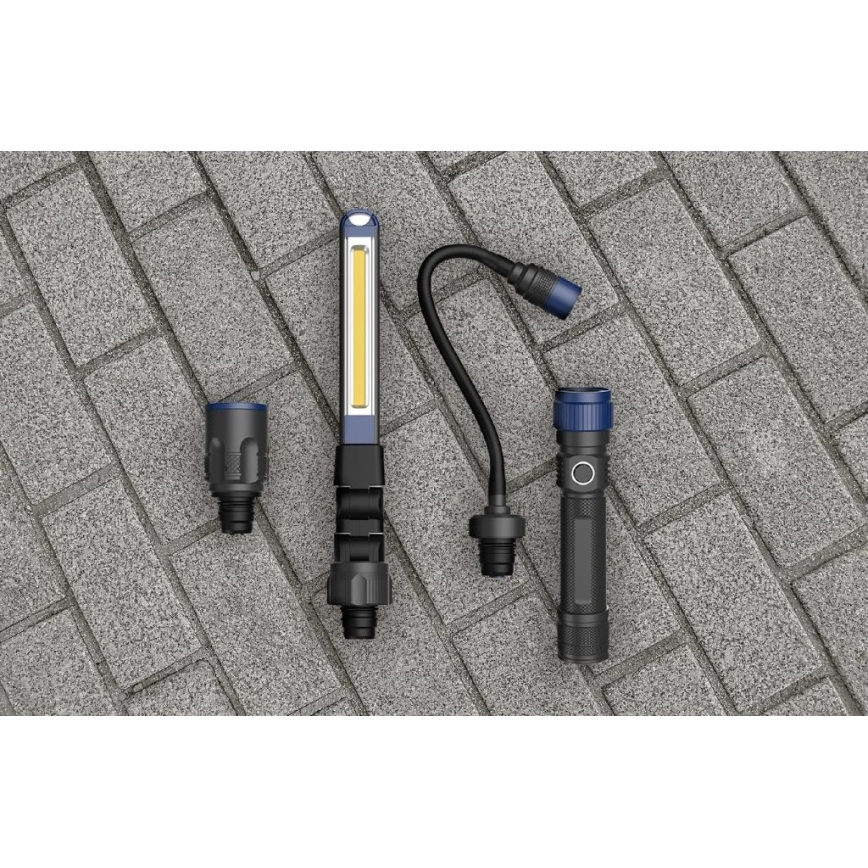 Viking - Linterna recargable LED regulable 3 en 1 LED/5V IPX4 380 lm 2200 mAh