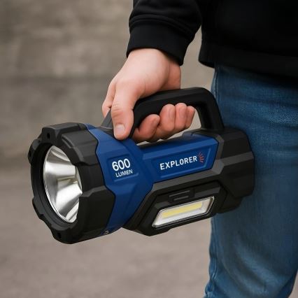 Viking - Linterna recargable LED regulable LED/5V IPX4 1000 lm 8000 mAh