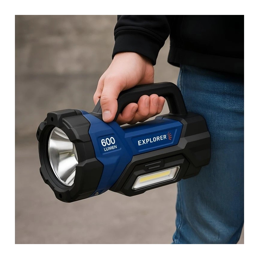 Viking - Linterna recargable LED regulable LED/5V IPX4 1000 lm 8000 mAh