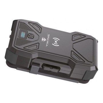 Viking - Power bank con linterna LED, carga inalámbrica y panel solar Power Delivery 22,5W/30000 mAh