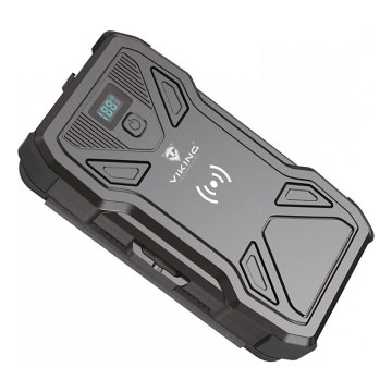 Viking - Power Bank con linterna LED integrada, carga inalámbrica y panel solar Power Delivery 22,5W/10000 mAh