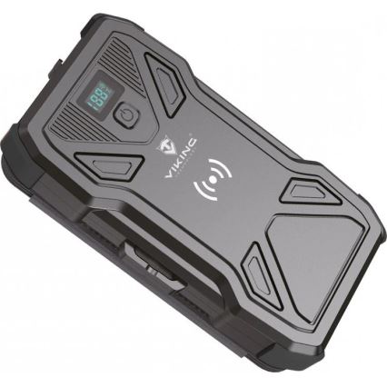 Viking - Power Bank con linterna LED integrada, carga inalámbrica y panel solar Power Delivery 22,5W/10000 mAh