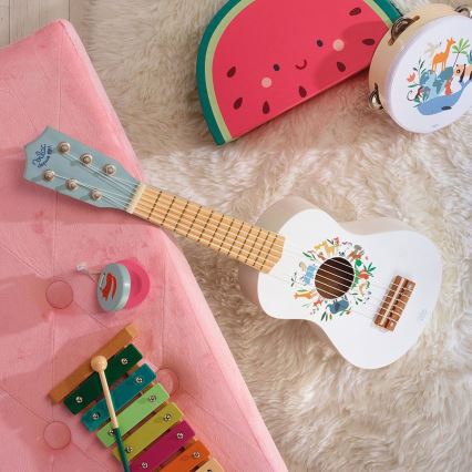 Vilac - Guitarra de madera para niños Animales del mundo Sarah Betz