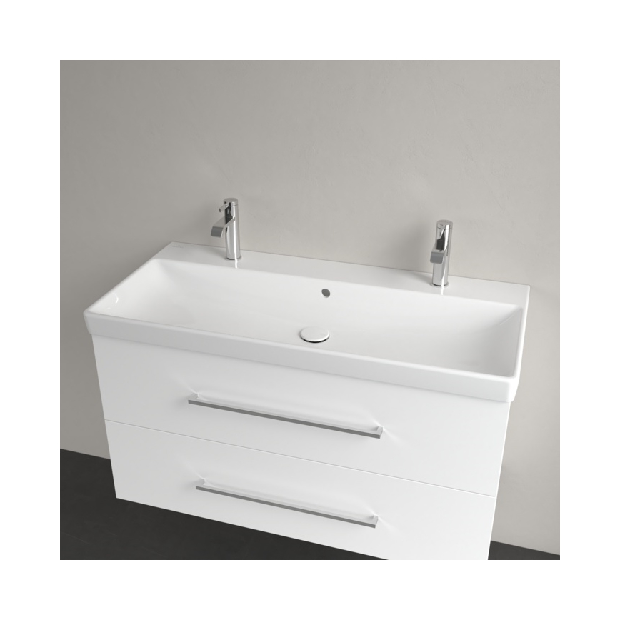 Villeroy & Boch 4156A401 - Lavabo suspendido AVENTO 100x47 cm cerámica/blanco