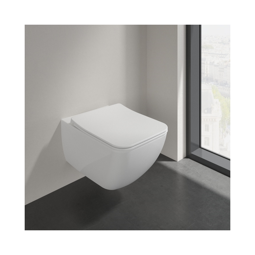 Villeroy & Boch 4611RL01 - Inodoro suspendido con asiento SoftClose VENTICELLO, cerámica/blanco