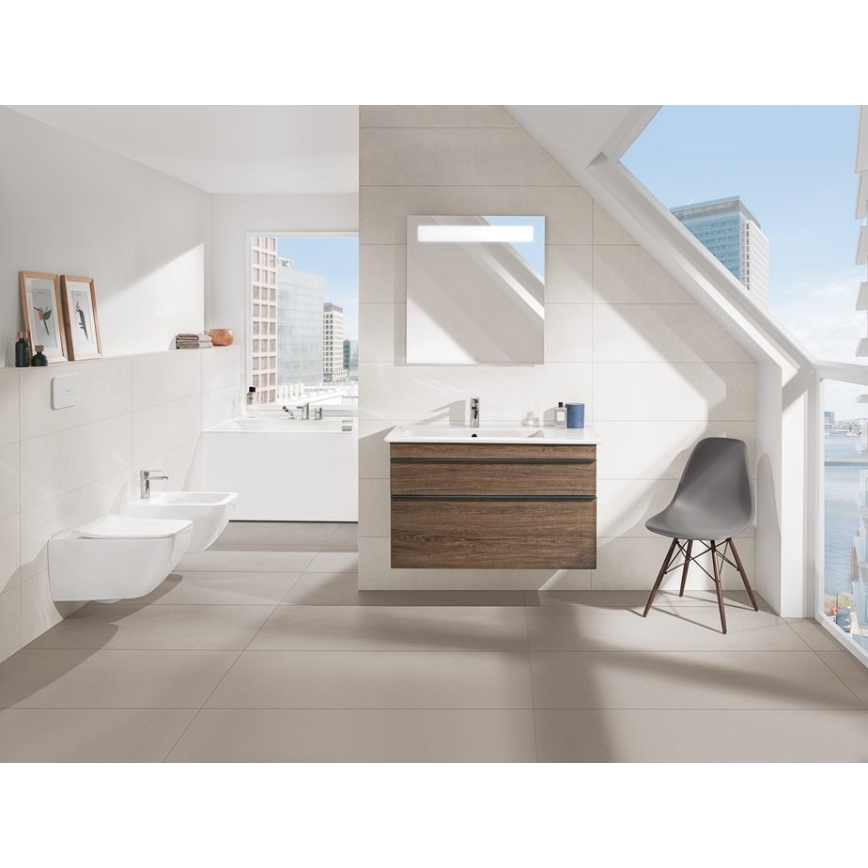 Villeroy & Boch 4611RL01 - Inodoro suspendido con asiento SoftClose VENTICELLO, cerámica/blanco