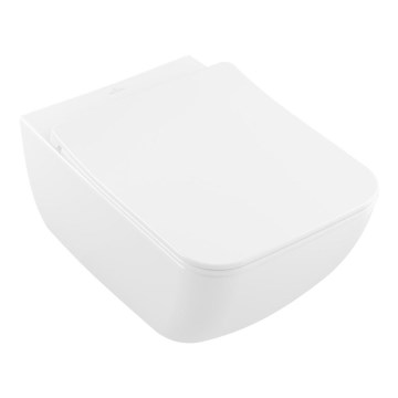 Villeroy & Boch 4611RLR1 - Inodoro suspendido con asiento de cierre suave SoftClose VENTICELLO cerámica/blanco