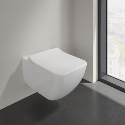 Villeroy & Boch 4611RS01 - Inodoro suspendido con asiento SoftClose VENTICELLO cerámica/blanco