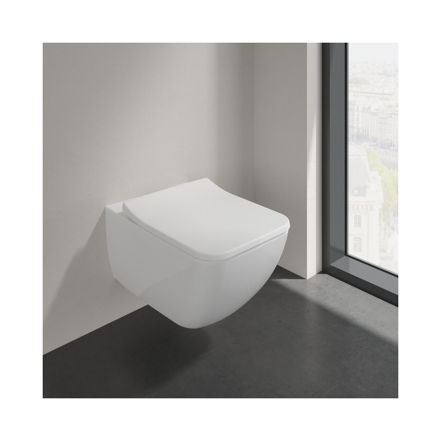 Villeroy & Boch 4611RS01 - Inodoro suspendido con asiento SoftClose VENTICELLO cerámica/blanco