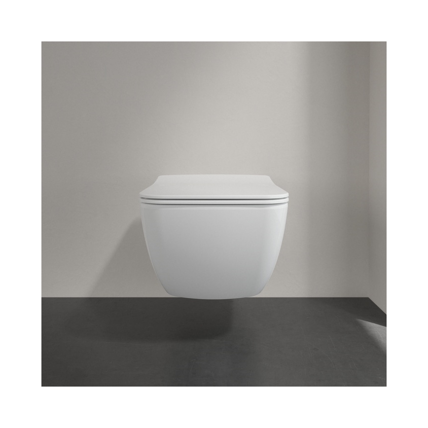 Villeroy & Boch 4611RSR1 - Inodoro suspendido con asiento SoftClose VENTICELLO cerámica/blanco