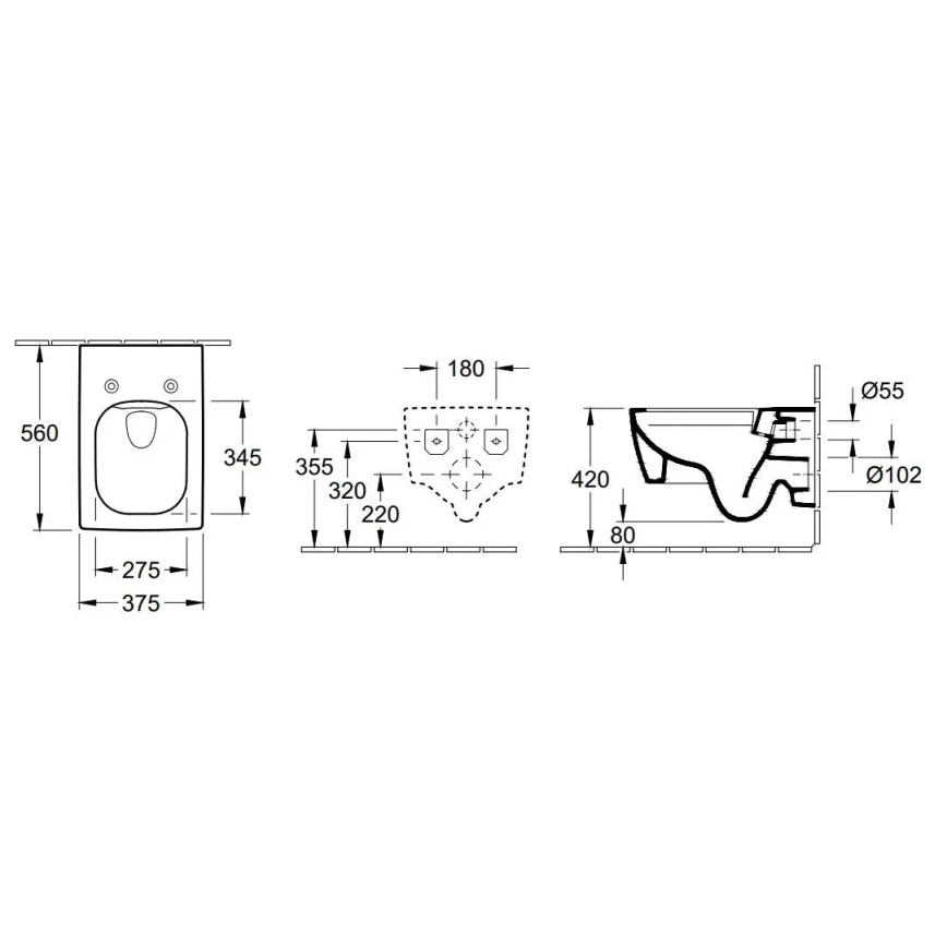 Villeroy & Boch 4633R001 - Inodoro suspendido MEMENTO cerámica/blanco
