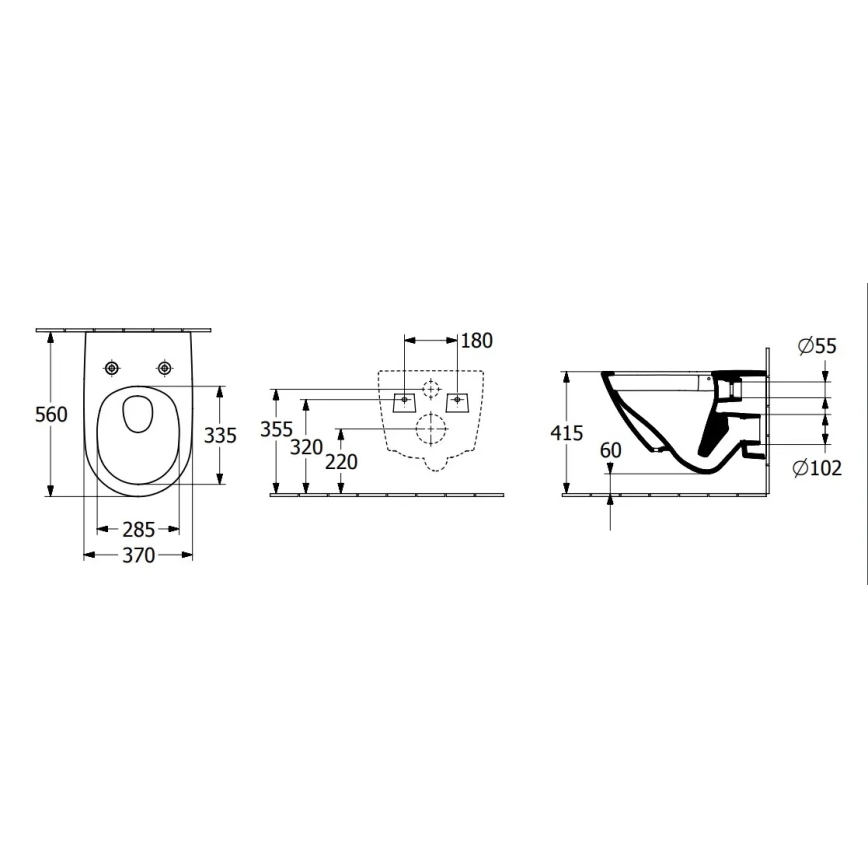 Villeroy & Boch 4670T0R1 - Inodoro suspendido SUBWAY 3.0 cerámica/blanco