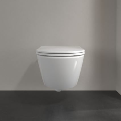 Villeroy & Boch 4670T901 - Inodoro suspendido SUBWAY 3.0 con asiento SoftClose, cerámica/blanco