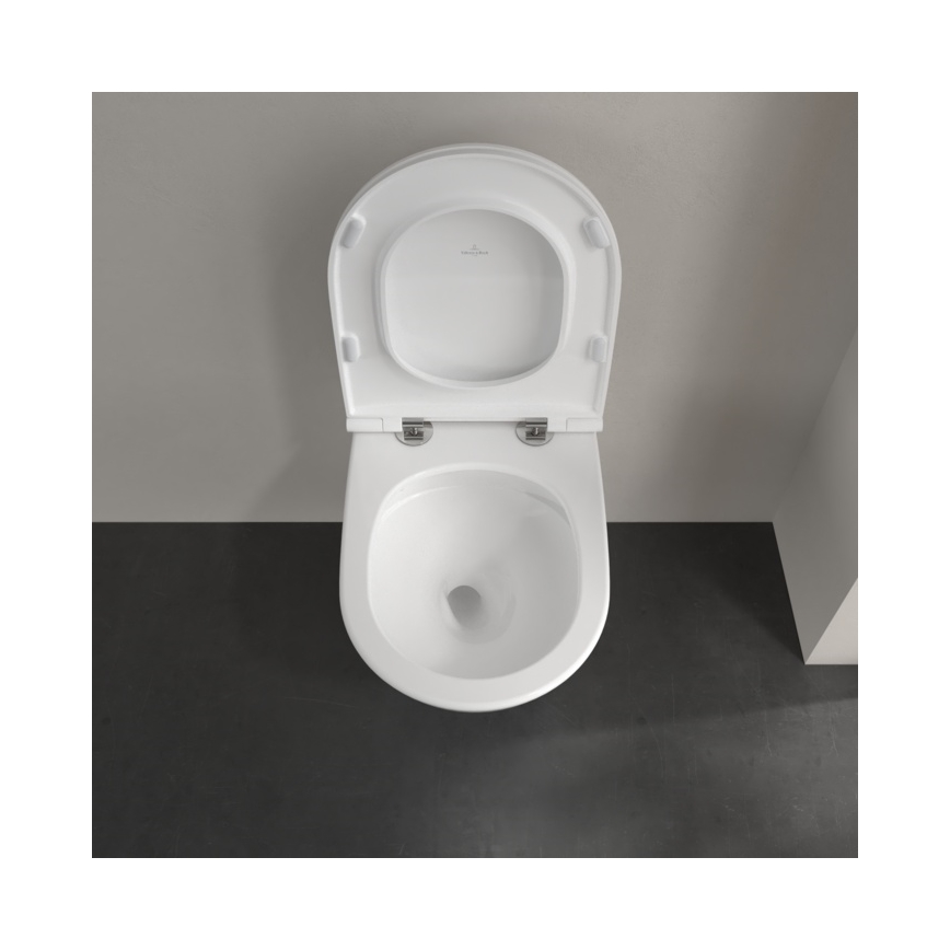 Villeroy & Boch 4670T901 - Inodoro suspendido SUBWAY 3.0 con asiento SoftClose, cerámica/blanco