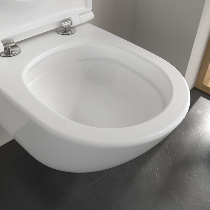 Villeroy & Boch 4670T901 - Inodoro suspendido SUBWAY 3.0 con asiento SoftClose, cerámica/blanco
