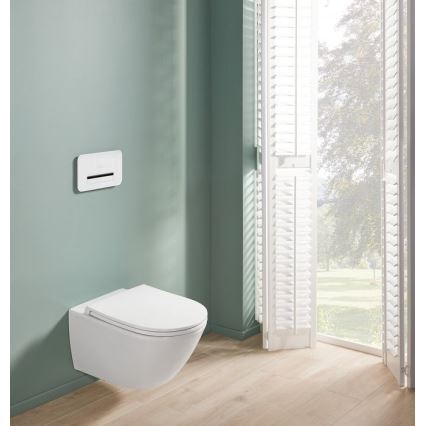 Villeroy & Boch 4670T901 - Inodoro suspendido SUBWAY 3.0 con asiento SoftClose, cerámica/blanco