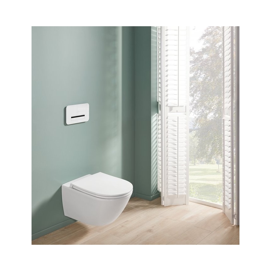 Villeroy & Boch 4670T901 - Inodoro suspendido SUBWAY 3.0 con asiento SoftClose, cerámica/blanco