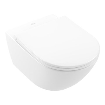 Villeroy & Boch 4670T9R1 - Inodoro suspendido con asiento SoftClose SUBWAY 3.0 cerámica/blanco