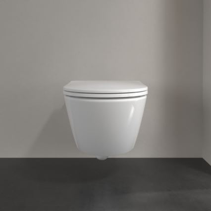 Villeroy & Boch 4670T9R1 - Inodoro suspendido con asiento SoftClose SUBWAY 3.0 cerámica/blanco