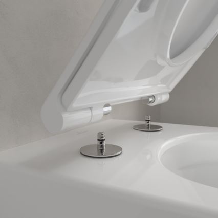 Villeroy & Boch 4670T9R1 - Inodoro suspendido con asiento SoftClose SUBWAY 3.0 cerámica/blanco