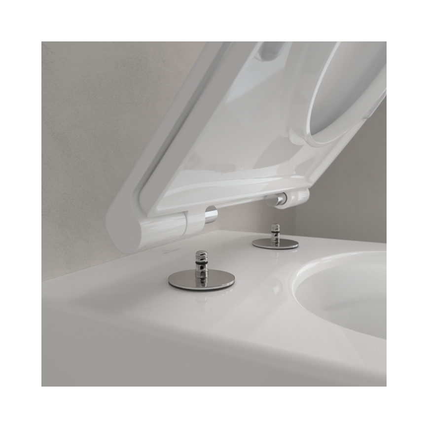 Villeroy & Boch 4670T9R1 - Inodoro suspendido con asiento SoftClose SUBWAY 3.0 cerámica/blanco
