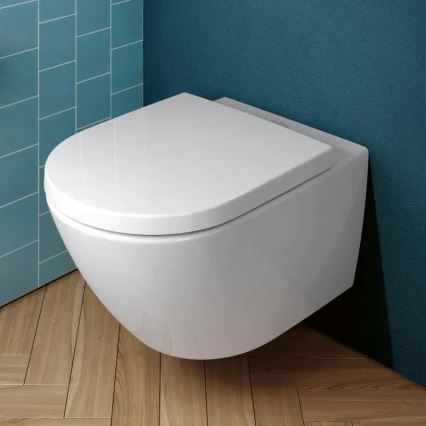 Villeroy & Boch 4670TS01 - Inodoro suspendido SUBWAY 3.0 con asiento SoftClose, cerámica/blanco