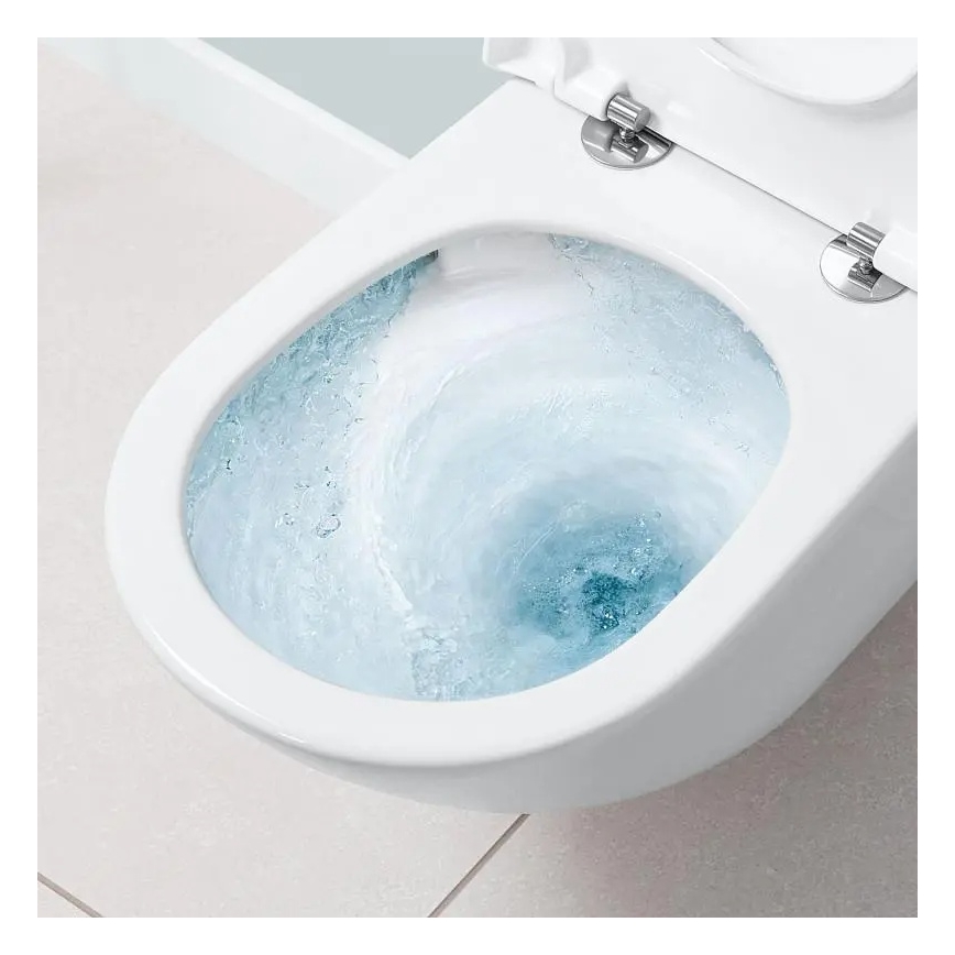Villeroy & Boch 4670TS01 - Inodoro suspendido SUBWAY 3.0 con asiento SoftClose, cerámica/blanco