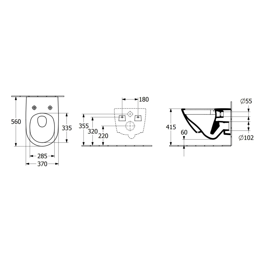Villeroy & Boch 4670TSR1 - Inodoro suspendido SUBWAY 3.0 con asiento SoftClose, cerámica/blanco